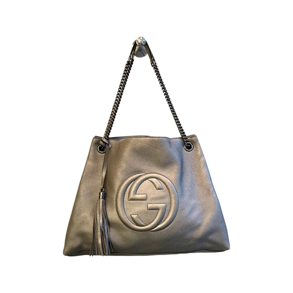 Gucci Silver Chain Strap Tote - Picture 1 of 13